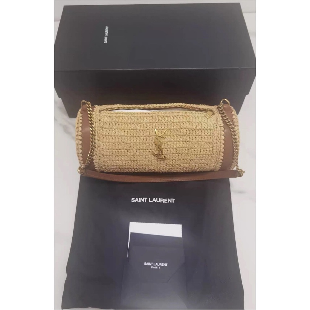 Raffia Elegant Tan Woven Tote Bag - Picture 8 of 15